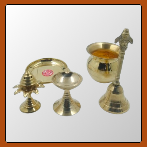 Divine Brass Pooja Set