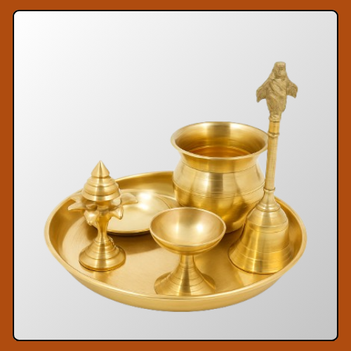 Divine Brass Pooja Set